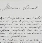 Manuscrit de la préface de Manon Lescaut, par Maupassant