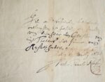Rarissime reçu autographe de Rubens