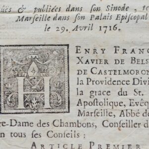 Monseigneur de Belsunce, l’abbé Feraporte et la bulle Unigenitus