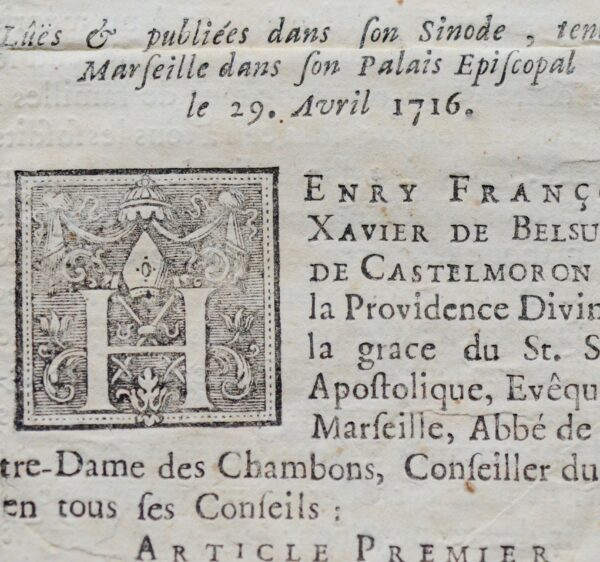 Monseigneur de Belsunce, l’abbé Feraporte et la bulle Unigenitus