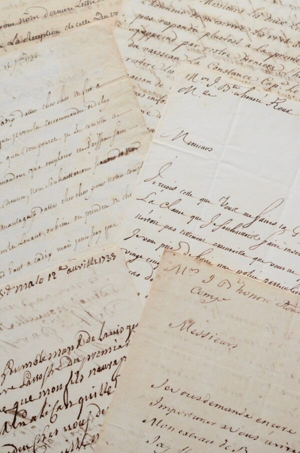 Très intéressantes lettres de navigateurs et négociants bretons, aux Indes