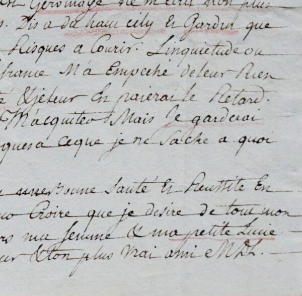 Très intéressante lettre du navigateur Pierre Magon de Lépinay, sous la Révolution