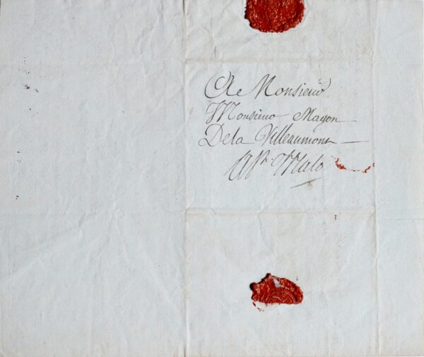 Très intéressante lettre du navigateur Pierre Magon de Lépinay, sous la Révolution