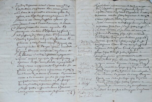 Testament sur parchemin de Pierre de Louet de Murat