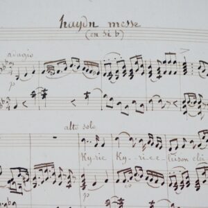 Copie manuscrite d'époque d'une messe en si bémol avec orgue de Haydn