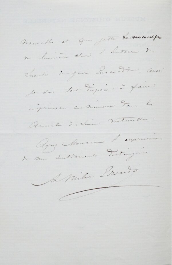 Alphonse Milne-Edwards publie les travaux d'un confrère