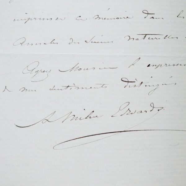 Alphonse Milne-Edwards publie les travaux d'un confrère