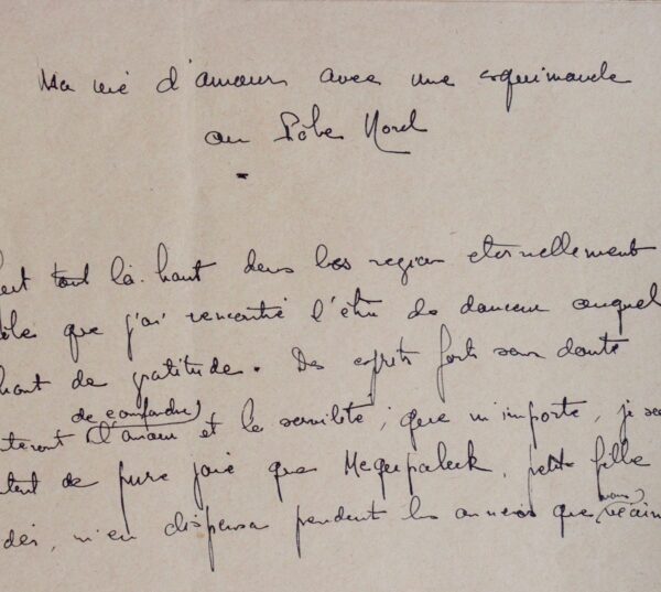 Peter Freuchen et sa femme esquimau, au Pôle Nord