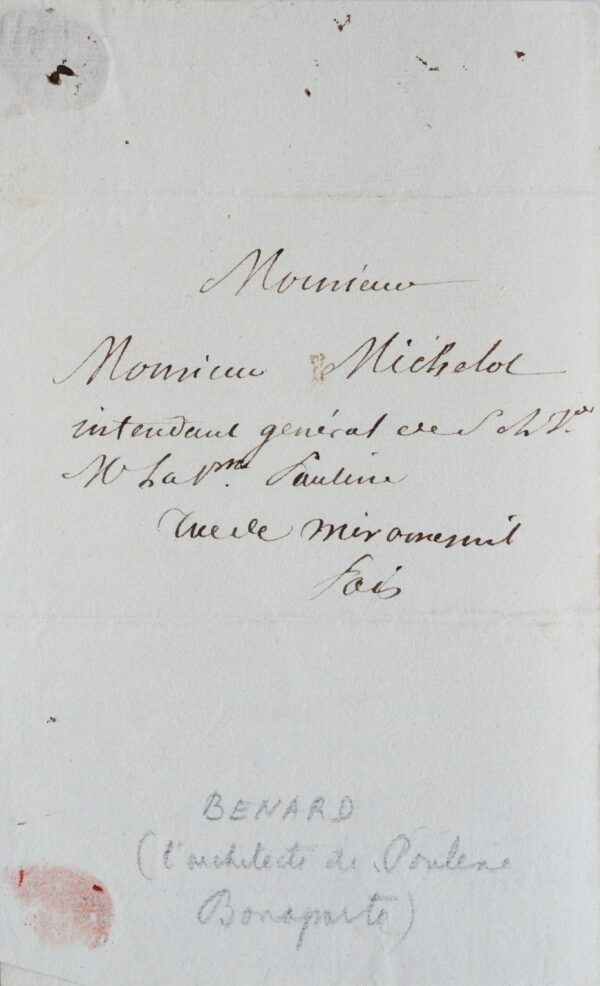 Bénard, architecte de la princesse Pauline Bonaparte