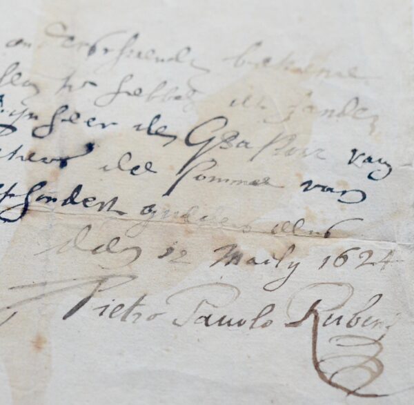 Rarissime reçu autographe de Rubens