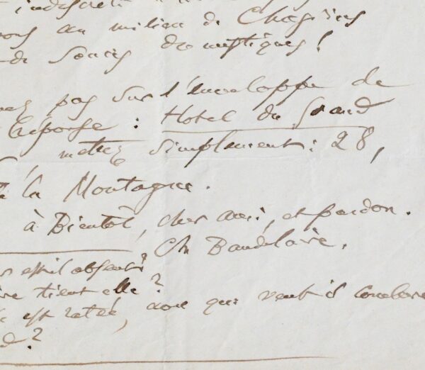 "L'insupportable aveu" de Charles Baudelaire