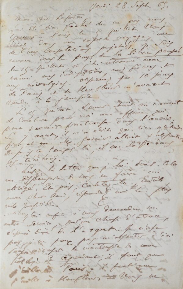 "L'insupportable aveu" de Charles Baudelaire