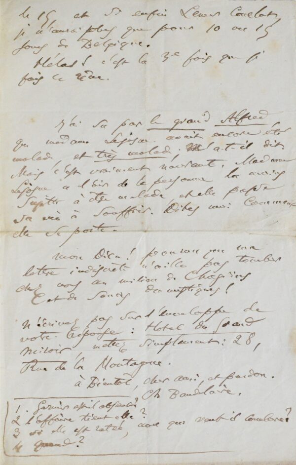 "L'insupportable aveu" de Charles Baudelaire