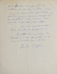 Belle lettre d'André Masson à Tony Curtis