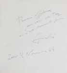 Belle lettre d'André Masson à Tony Curtis
