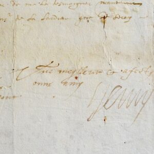 Le futur Henri IV, peu avant son sacre, somme un ami à le rejoindre