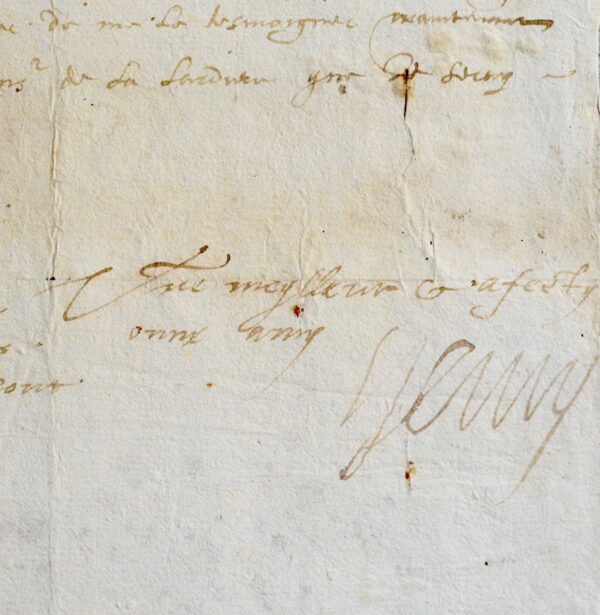 Le futur Henri IV, peu avant son sacre, somme un ami à le rejoindre