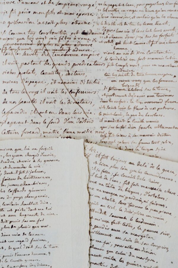Manuscrit d'une version primitive de La Pucelle d’Orléans de Voltaire