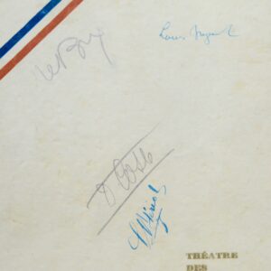 Document signé par les aviateurs Breguet, Blériot, Costes et Le Brix