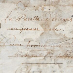 Manuscrit d'une version primitive de La Pucelle d’Orléans de Voltaire