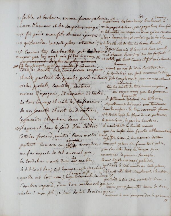 Manuscrit d'une version primitive de La Pucelle d’Orléans de Voltaire