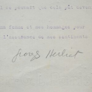 Lettre de Georges Herbiet à Albert Gleizes