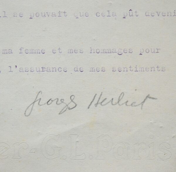 Lettre de Georges Herbiet à Albert Gleizes