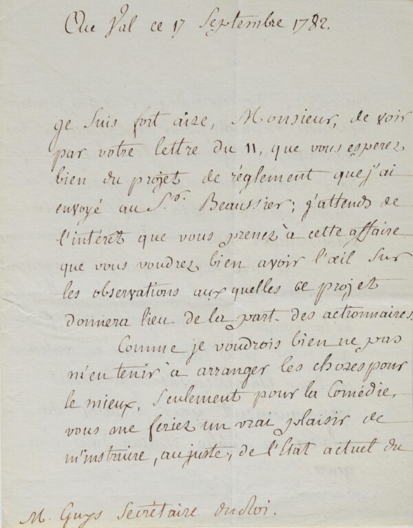 Belle lettre du Prince de Beauvau