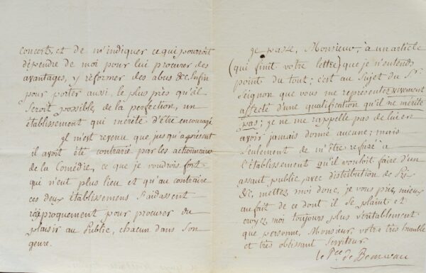 Belle lettre du Prince de Beauvau