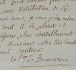 Belle lettre du Prince de Beauvau