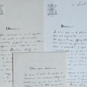 Trois lettres du peintre Henri-Léopold Lévy