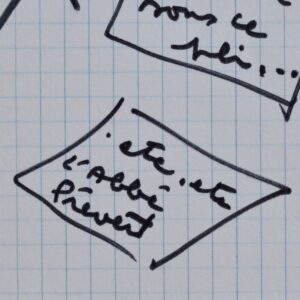 Dessin de Jacques Prévert à Trauner