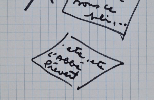 Dessin de Jacques Prévert à Trauner