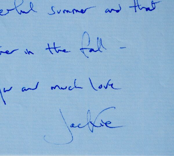Jolie lettre de Jackie Kennedy