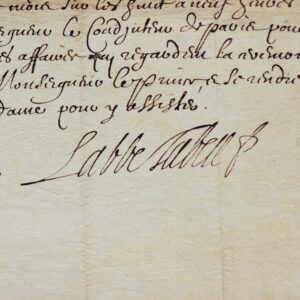 Tubeuf invite l'évêque de Gap aux obsèques du prince de Condé