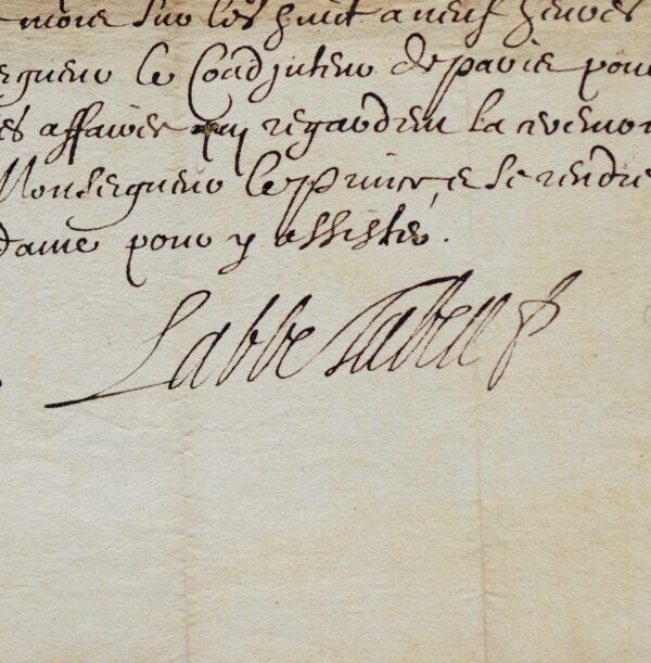 Tubeuf invite l'évêque de Gap aux obsèques du prince de Condé