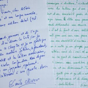 Deux belles lettres de l'écrivain haïtien Émile Ollivier