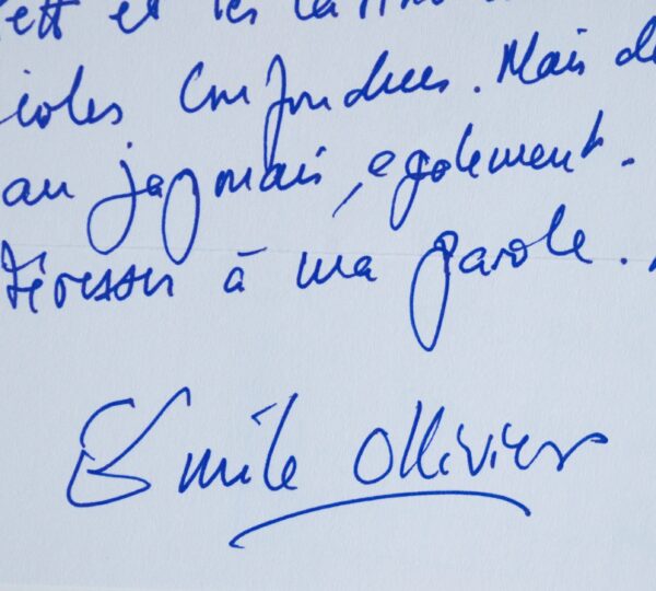 Deux belles lettres de l'écrivain haïtien Émile Ollivier