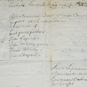 Lapins et grives pour l'archevêque et le gouverneur d'Embrun