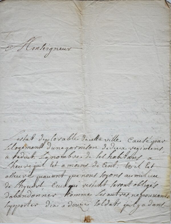 La ville d'Embrun mise à sac par des soldats