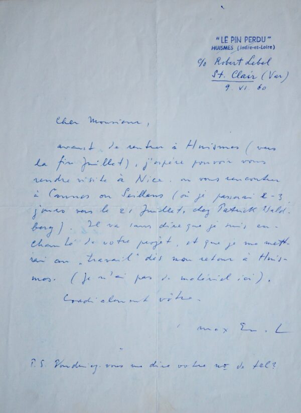 Max Ernst, "enchanté" par un projet artistique