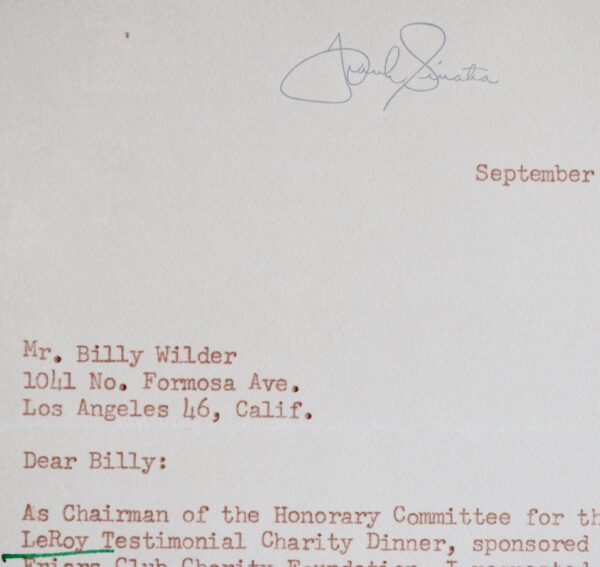 Frank Sinatra invite Billy Wilder