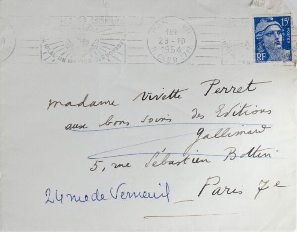 René Char encense Vivette Perret