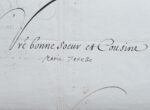 Lettre de la reine Marie-Thérèse d'Autriche au roi de Pologne