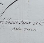 Lettre de la reine Marie-Thérèse d'Autriche au roi de Pologne
