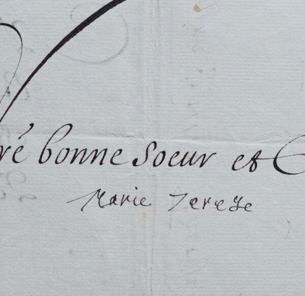 Lettre de la reine Marie-Thérèse d'Autriche au roi de Pologne