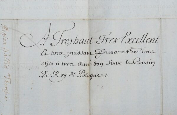 Lettre de la reine Marie-Thérèse d'Autriche au roi de Pologne