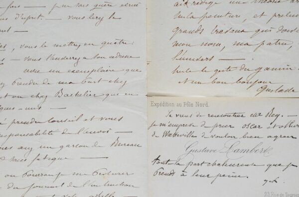 Lettres de l'explorateur Gustave Lambert