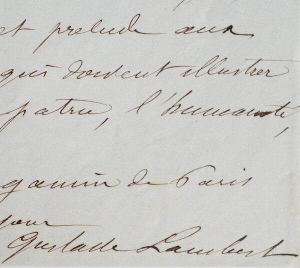 Lettres de l'explorateur Gustave Lambert