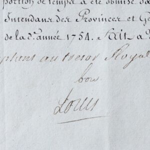 Louis XV autorise un paiement pour Beaumont